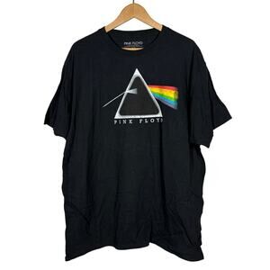 Pink Floyd Graphic Tee Casual Short Sleeve Black - 2XL
